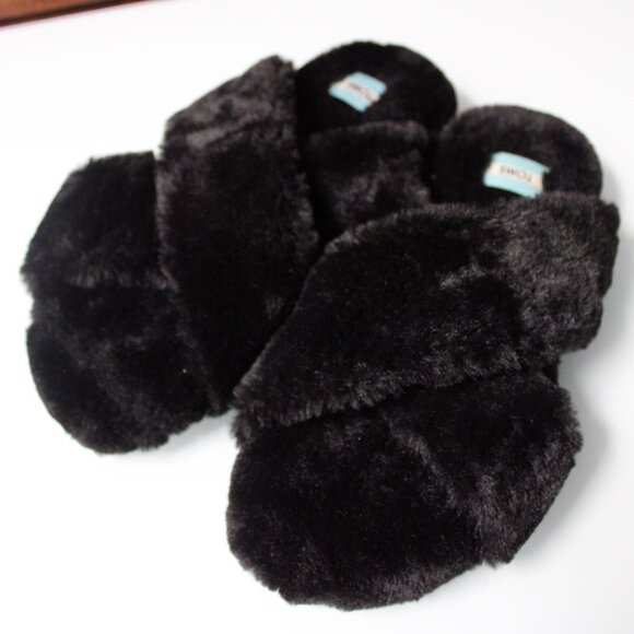 TOMS Susie Slippers Women's BLack Solid Size 8 Slipper Comfort BM US NWOT - Picture 1 of 7
